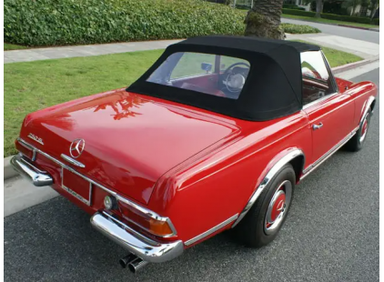 Replacement Convertible Soft Top for Mercedes 230SL-280SL (113) 1963-1971 Plastic Window